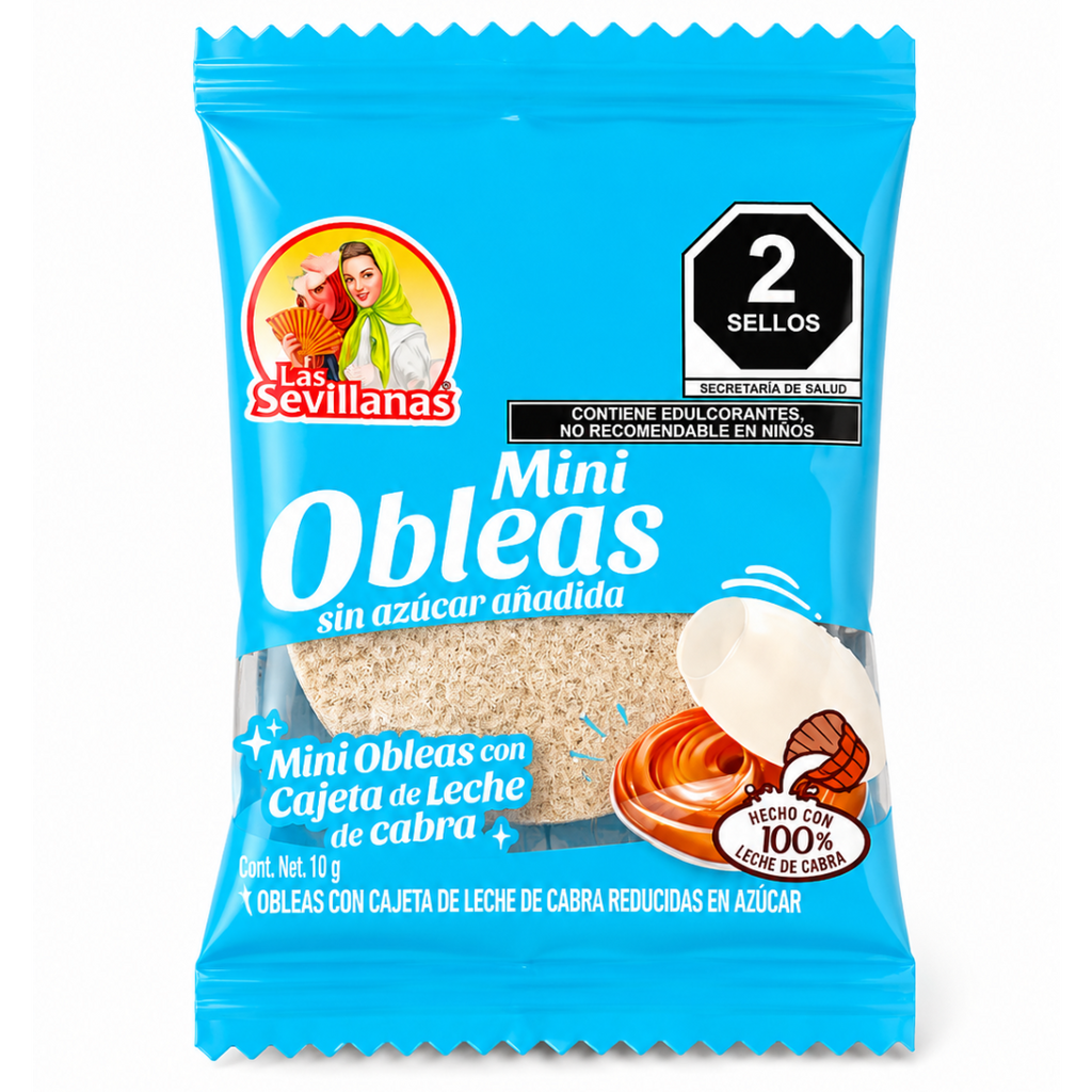 Mini Oblea Rellena de Cajeta (Sin azúcar añadida)