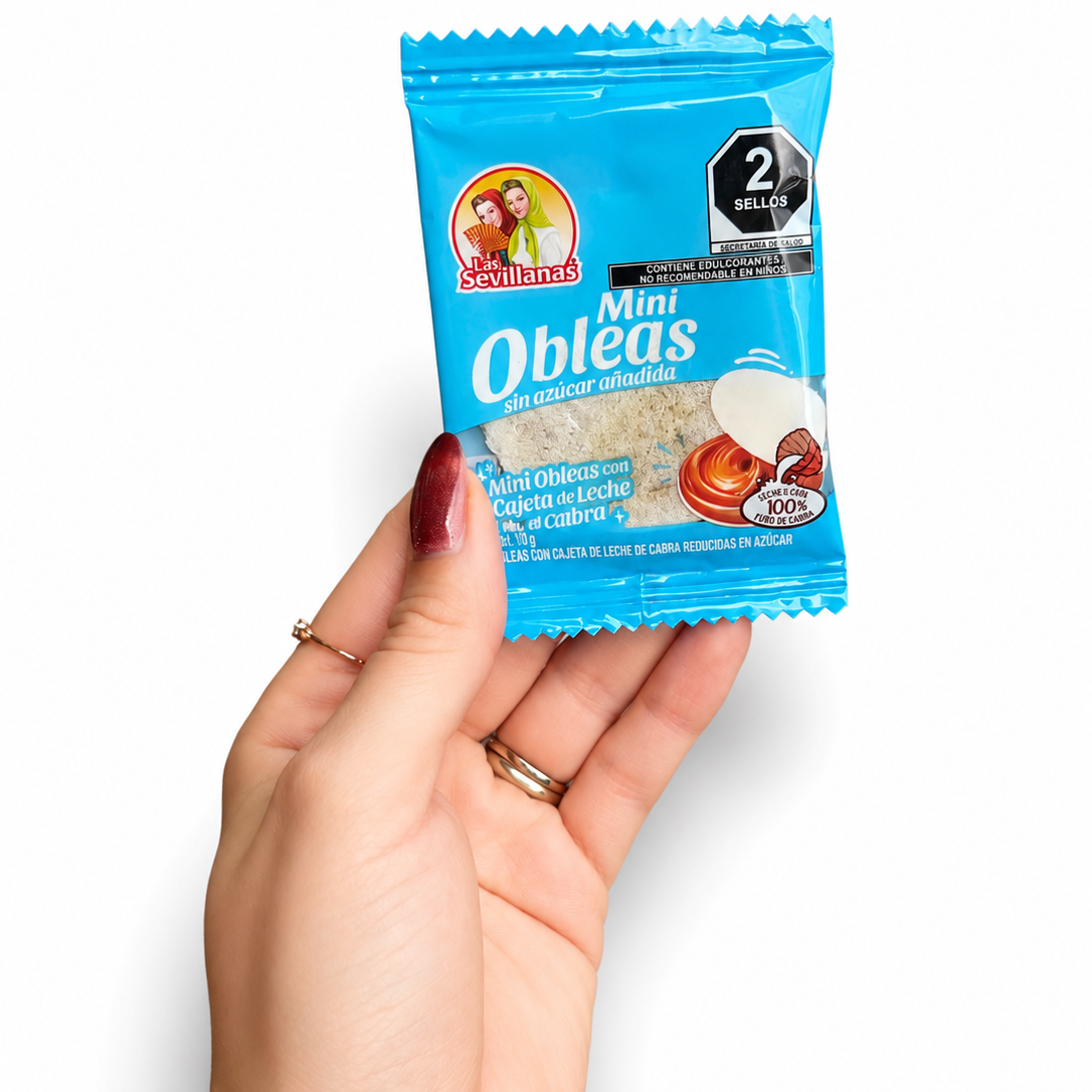 Mini Oblea Rellena de Cajeta (Sin azúcar añadida)