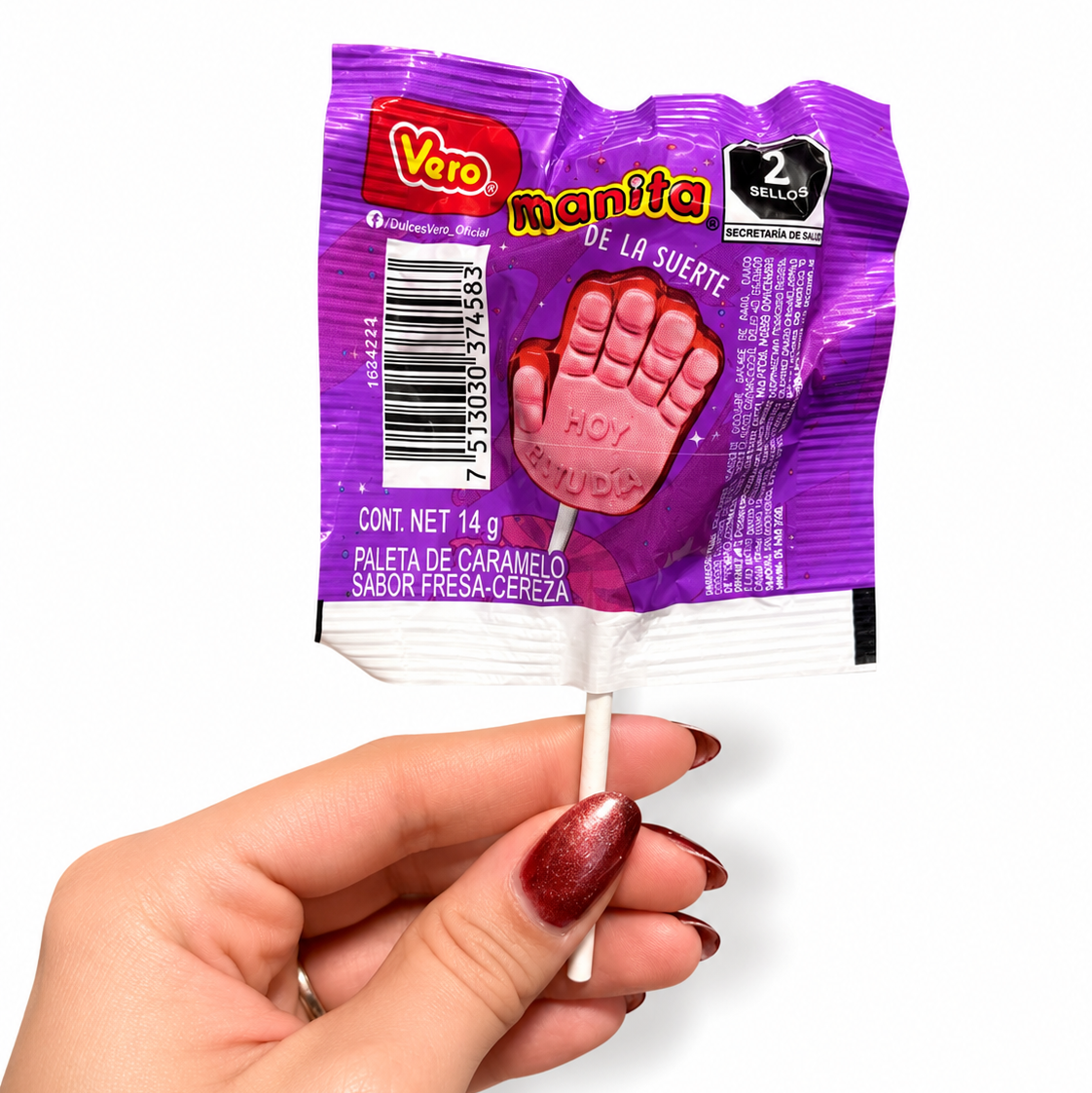 Paleta "Manita de la suerte"